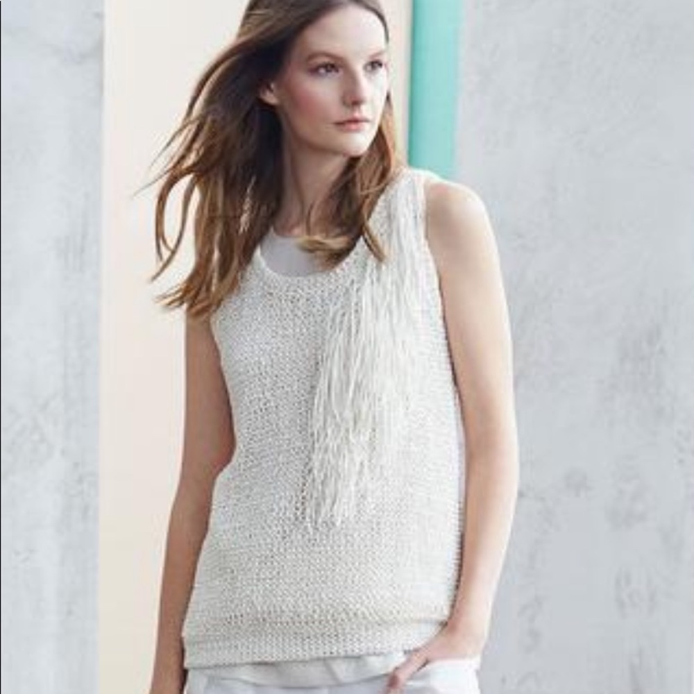 NWT Brunello Cucinelli Mesh Knit Crewneck Tank